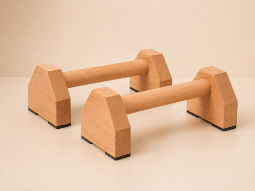 PushOut Pro circle Solid Wood Parallettes Bars | Premium Push-Up Bars & Calisthenics Equipment
